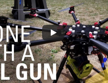 Drone with a nail gun